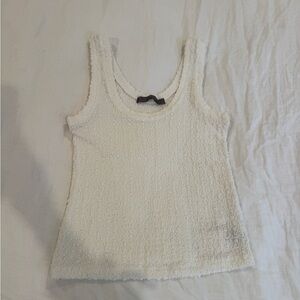 Enza Costa Cream Textured Scoop Tank